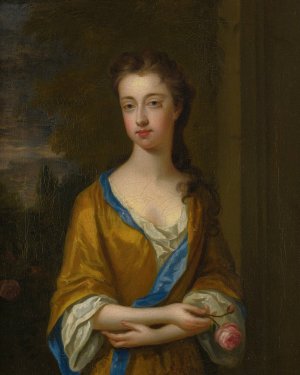 Portrait Of The Duchess Of Newcastle by Sir Godfrey Kneller Oil Painting