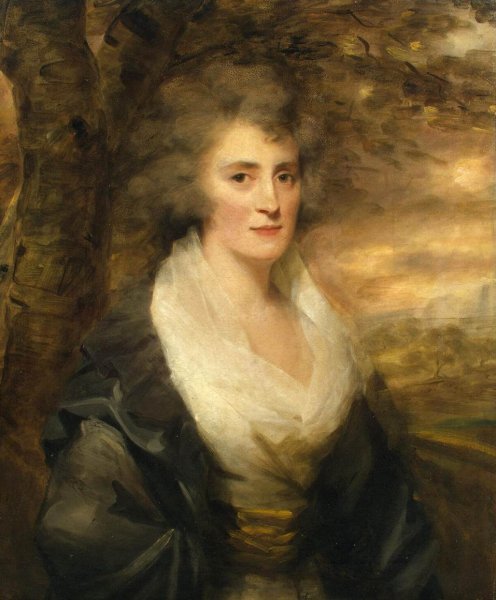 Portrait of Mrs E. Bethune by Sir Henry Raeburn - Hand-Painted Oil Painting Reproduction