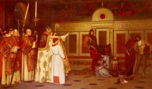 The Admonition by Sir James Dromgole Linton Oil Painting