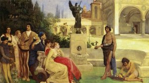 The Lotus Eaters by Sir James Dromgole Linton Oil Painting