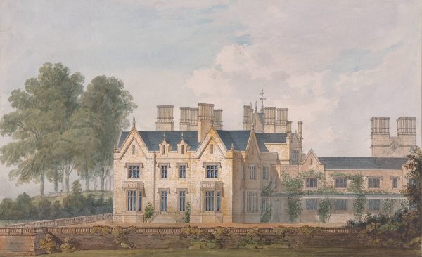 Main Product Photo of Lilleshall, Shropshire; The South and East Fronts  Painting by Sir Jeffry Wyatville