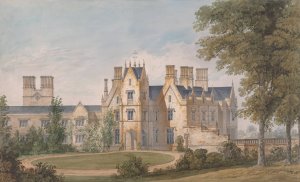 Lilleshall, Shropshire; View of the North Entrance and of the West Front by Sir Jeffry Wyatville Oil Painting