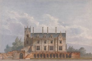 Lilleshall, Shropshire; West Front by Sir Jeffry Wyatville Oil Painting