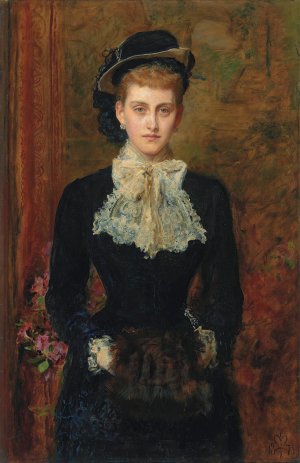 Countess de Pourtales, The Former Mrs Sebastian Schlesinger by Sir John Everett Millais Oil Painting
