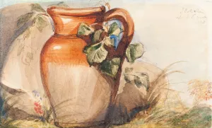 Study of a Pottery Jug by Sir John Everett Millais Oil Painting