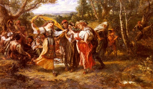 Main Product Photo of Old Age and Youth Painting by Sir John Gilbert