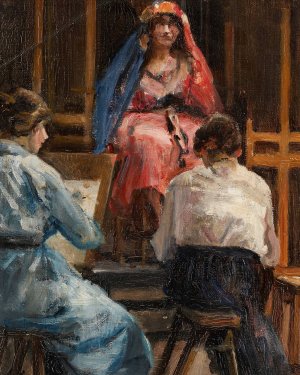 Interior of the Artist's Studio by Sir John Lavery Oil Painting
