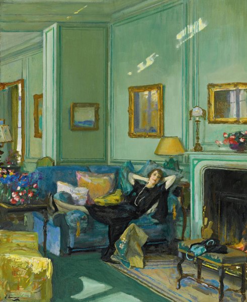 Mrs. Osler  by Sir John Lavery - Hand-Painted Oil Painting Reproduction