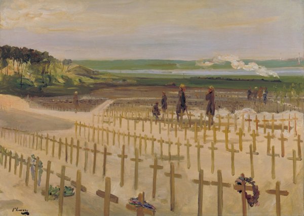 The Cemetery, Etaples, 1919  by Sir John Lavery - Hand-Painted Oil Painting Reproduction