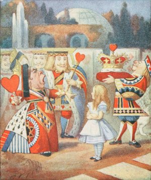 Off with her head! Off with by Sir John Tenniel Oil Painting