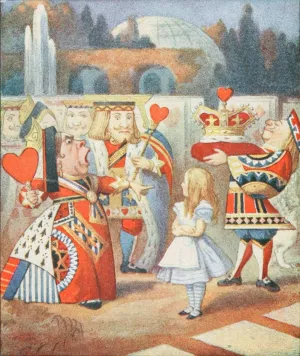 Off with her head! Off with by Sir John Tenniel Oil Painting