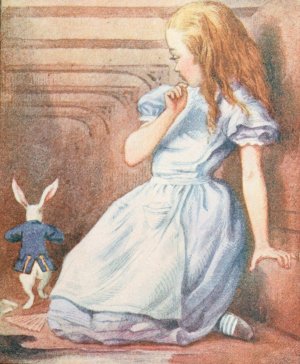 The Rabbit started violently by Sir John Tenniel Oil Painting