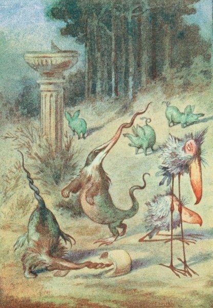 Main Product Photo of Twas brillig, and the slithy toves  Painting by Sir John Tenniel