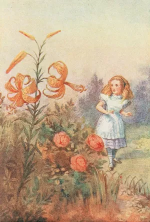 We can talk, said the Tiger-lily, by Sir John Tenniel Oil Painting