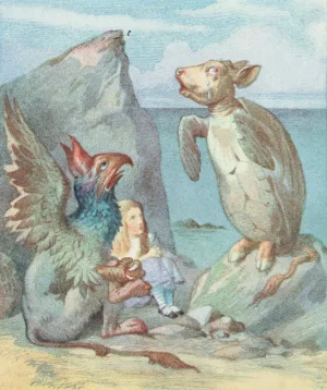 When we were little the Mock Turtle went on at last by Sir John Tenniel Oil Painting