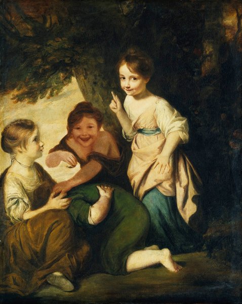 Crying Forfeits  by Sir Joshua Reynolds - Hand-Painted Oil Painting Reproduction