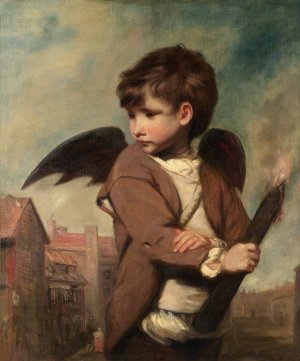 Cupid as Link Boy by Sir Joshua Reynolds Oil Painting