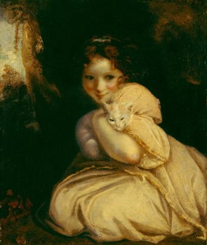 Felina with a Kitten by Sir Joshua Reynolds Oil Painting