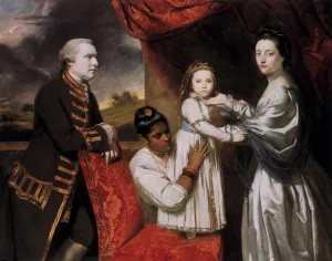 George Clive and His Family with an Indian Maid by Sir Joshua Reynolds Oil Painting