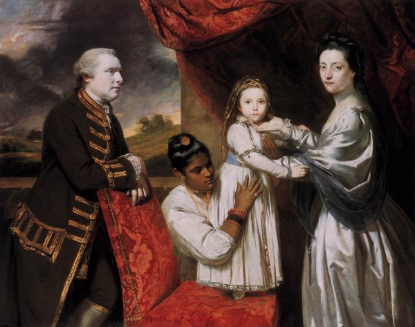 Main Product Photo of George Clive and His Family with an Indian Maid Painting by Sir Joshua Reynolds