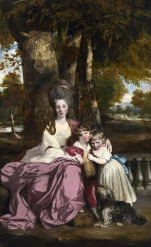 Lady Elizabeth Delme and Her Children by Sir Joshua Reynolds Oil Painting