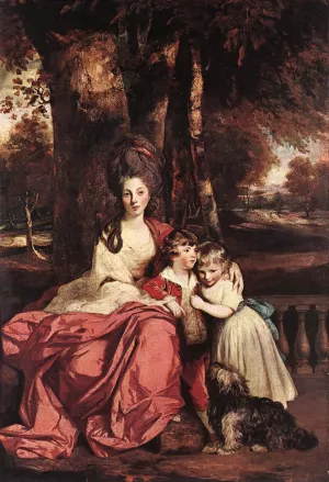 Lady Elizabeth Delme and Her Children by Sir Joshua Reynolds Oil Painting