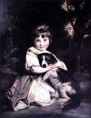 Love Me, Love my Dog by Sir Joshua Reynolds - Hand-Painted Oil Painting Reproduction