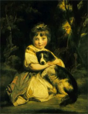 Miss Jane Bowles Oil painting by Sir Joshua Reynolds