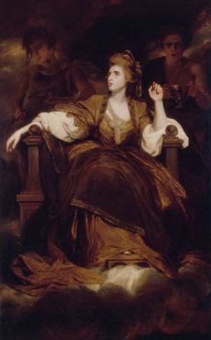 Mrs Siddons as the Tragic Muse by Sir Joshua Reynolds Oil Painting