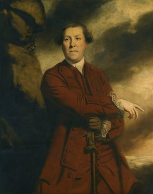Portrait Of Captain Robert Haldane, Of Gleneagles by Sir Joshua Reynolds Oil Painting
