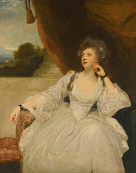 Portrait Of Elizabeth Falconer, Mrs. Stanhope, As Contemplation by Sir Joshua Reynolds - Hand-Painted Oil Painting Reproduction