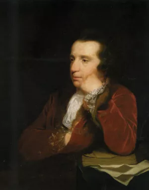 Portrait of George Colman, the Elder by Sir Joshua Reynolds - Oil Painting Reproduction