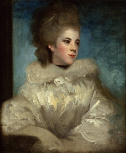Portrait of Mrs. Abington  by Sir Joshua Reynolds - Hand-Painted Oil Painting Reproduction