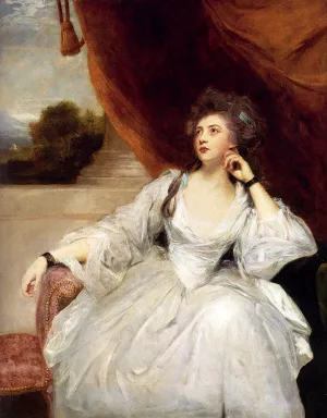 Portrait Of Mrs. Stanhope by Sir Joshua Reynolds Oil Painting