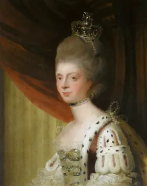 Portrait of Queen Charlotte by Sir Joshua Reynolds - Oil Painting Reproduction
