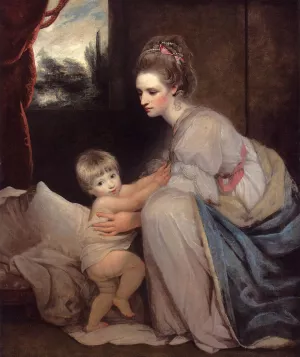 Portrait Of The Hon. Mrs. William Beresford by Sir Joshua Reynolds Oil Painting