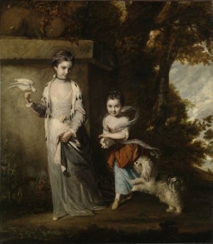 Portrait of the Ladies Amabel and Mary Jemima Yorke by Sir Joshua Reynolds Oil Painting