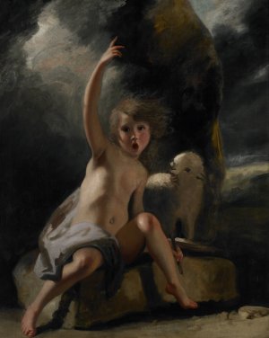 The Child Baptist in the Wilderness by Sir Joshua Reynolds Oil Painting