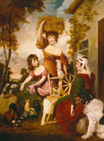 The Cottagers  by Sir Joshua Reynolds - Hand-Painted Oil Painting Reproduction