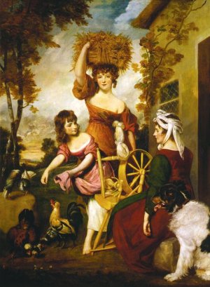 The Cottagers Oil painting by Sir Joshua Reynolds