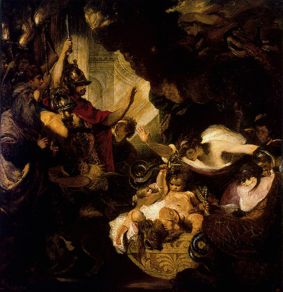 The Infant Hercules Strangling the Serpents by Sir Joshua Reynolds - Hand-Painted Oil Painting Reproduction