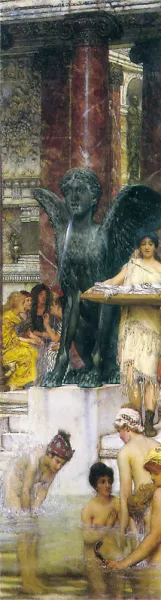 A Bath an Antique Custom Oil painting by Sir Lawrence Alma-Tadema