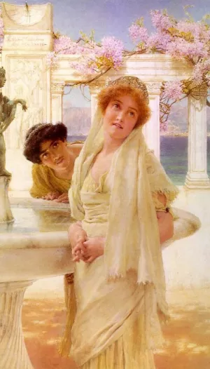 A Difference of Opinion Oil painting by Sir Lawrence Alma-Tadema