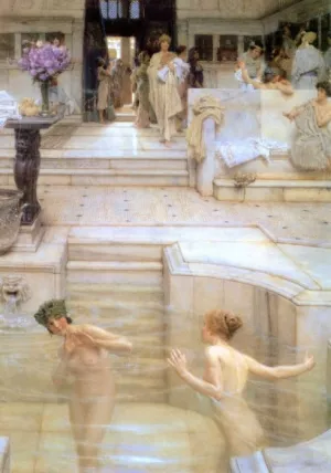 A Favourite Custom painting by Sir Lawrence Alma-Tadema