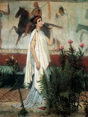 A Greek Woman Oil painting by Sir Lawrence Alma-Tadema