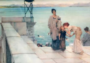 A Kiss by Sir Lawrence Alma-Tadema Oil Painting