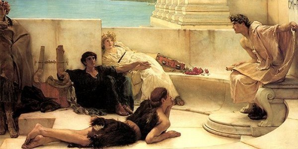 Main Product Photo of A Reading from Homer Painting by Sir Lawrence Alma-Tadema