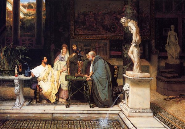 Main Product Photo of A Roman Art Lover Painting by Sir Lawrence Alma-Tadema