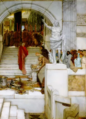 After the Audience by Sir Lawrence Alma-Tadema Oil Painting