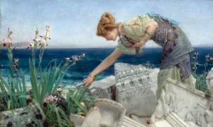 Among the Ruins by Sir Lawrence Alma-Tadema - Oil Painting Reproduction